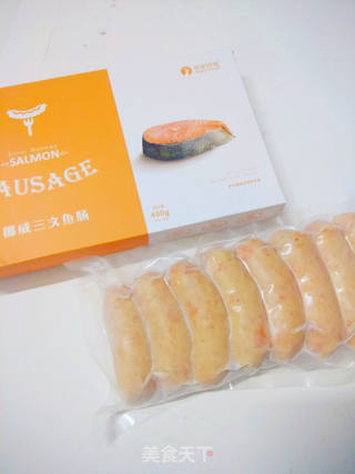 三文鱼肠饭团的做法步骤:8