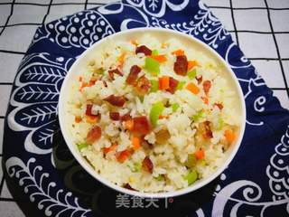 腊肠炒饭的做法步骤:9