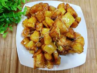 #御寒美食#拔丝地瓜的做法步骤:15