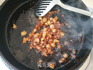 虾仁蒜苔炒饭的做法步骤:6