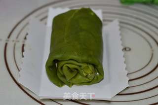 蜜豆抹茶毛巾卷的做法步骤:11