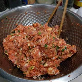 双色生煎包的做法步骤:5