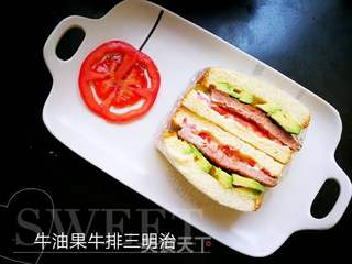 牛油果牛排三明治的做法步骤:14