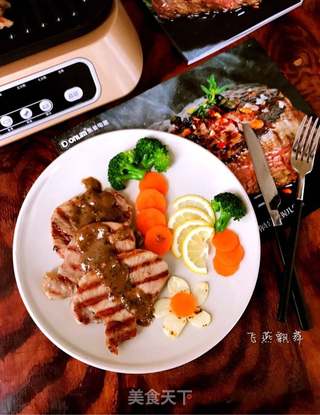 #东菱牛排机#蒜香黑椒猪排的做法步骤:16