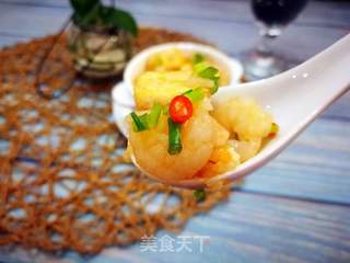 茄汁虾仁豆腐焖饭的做法步骤:13