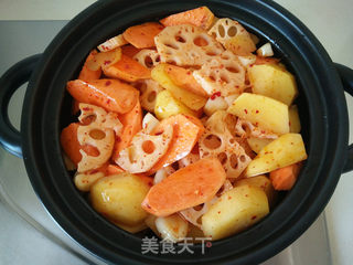 鸡翅鲜虾煲的做法步骤:11