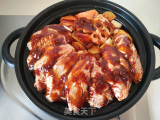 鸡翅鲜虾煲的做法步骤:13