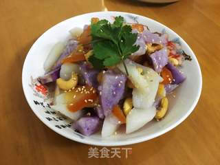 滒烧紫薯山药的做法步骤:9