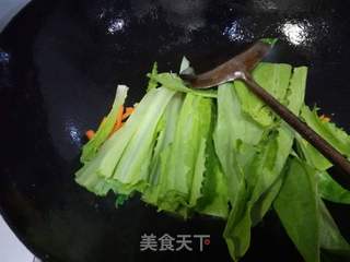 青菜鸡蛋肉丝炒面的做法步骤:12