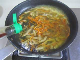 虫草花肉丝豆腐羹的做法步骤:6