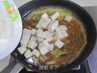 虫草花肉丝豆腐羹的做法步骤:7