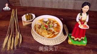 辣白菜面片汤的做法步骤:17