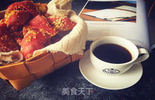 原创 | 天然色素椰蓉牛角面包与黑咖啡的做法步骤:17