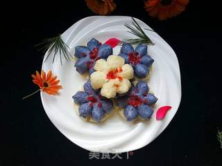 玩面系列之双色花样馒头的做法步骤:16
