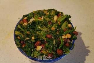 麻将菠菜拌鸡蛋的做法步骤:7