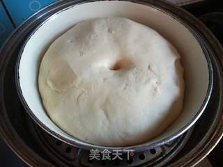 御寒美食一一玉米面桂花豆沙包的做法步骤:5