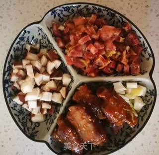 香菇排骨焖饭的做法步骤:2
