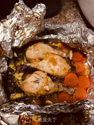 锡纸烤鸡腿的做法步骤:9
