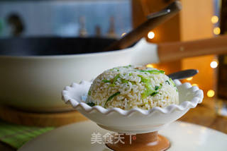 芥菜腊味炒饭的做法步骤:9