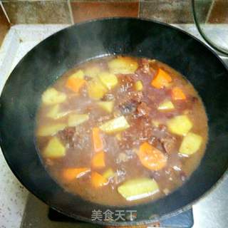 #御寒美食#牛肉炖土豆的做法步骤:9