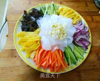 五彩大拉皮的做法步骤:16