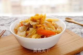 白菜猪肉炖宽粉的做法步骤:9
