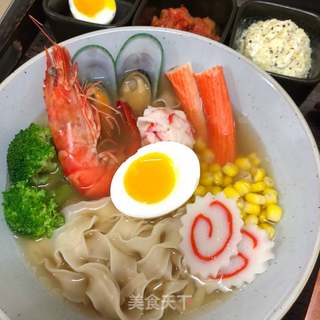 日式海鲜拉面的做法步骤:5