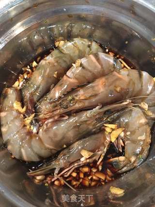 蒜香烤虾的做法步骤:11