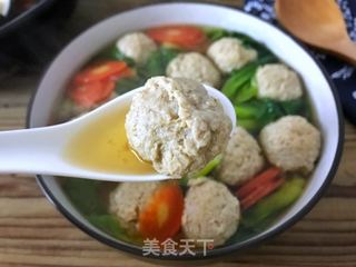 荸荠肉丸汤的做法步骤:13