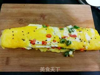 鸡蛋美食:黄金蛋卷的做法步骤:9