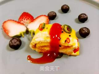 鸡蛋美食:黄金蛋卷的做法步骤:11