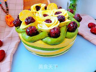 花开富贵千层发糕的做法步骤:20
