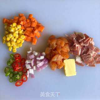 鸡肉芝士焗饭的做法步骤:5