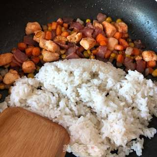 鸡肉芝士焗饭的做法步骤:6