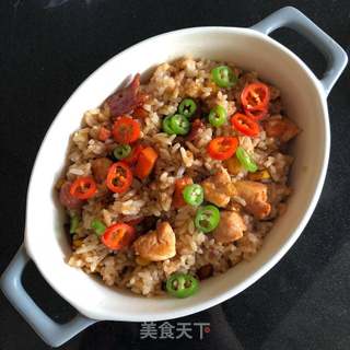 鸡肉芝士焗饭的做法步骤:8