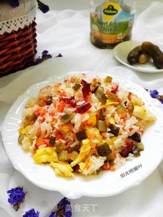 酸甜青瓜炒饭的做法步骤:12