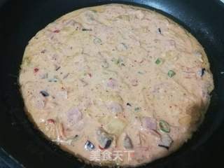 马苏里拉泡菜饼的做法步骤:11