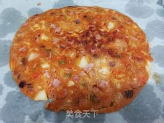 马苏里拉泡菜饼的做法步骤：13