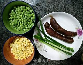 香肠炒饭的做法步骤:4