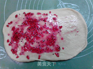 椰子油火龙果果酱土司的做法步骤:9