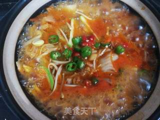 韩式辣白菜豆腐汤的做法步骤:12