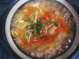 韩式辣白菜豆腐汤的做法步骤:13