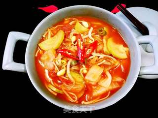 韩式辣白菜豆腐汤的做法步骤:14