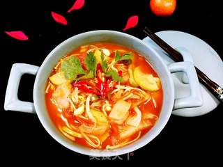 韩式辣白菜豆腐汤的做法步骤:15