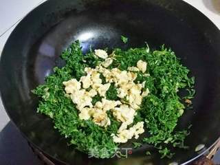 荠菜炒蛋的做法步骤:7