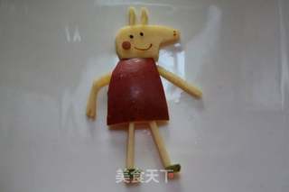 小猪佩琪水果拼盘的做法步骤:3