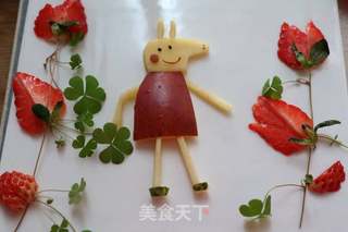 小猪佩琪水果拼盘的做法步骤:5