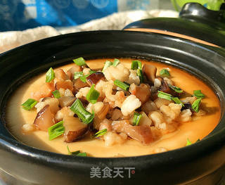磷虾肉香菇蒸鸡蛋的做法步骤:11