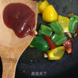 菠萝咕噜肉的做法步骤:7