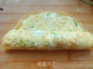 #鸡蛋美食#蛋皮饭卷的做法步骤:14